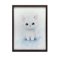 FALI PLAKÁT FEKETE ALUMÍNIUM KERETBEN CAT BLACK 70x100 CM grafika, keretezett kép