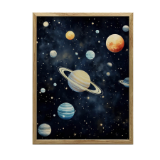 FALI PLAKÁT FEKETE KERETBEN TERÜLET SUTTOTT 50x70 CM grafika, keretezett kép