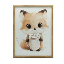 FALI PLAKÁT FOX CSOKOLÁDÁVAL KERET NÉLKÜL 30X40 CM MATT grafika, keretezett kép