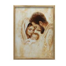 FALI PLAKÁT HOLY FAMILY GOLDEN GLOW 60x90 CM KERET NÉLKÜL grafika, keretezett kép