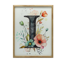 FALI PLAKÁT I. LEVÉL VIRÁGAL KERET NÉLKÜL 50x70 CM MATT PAPÍR grafika, keretezett kép