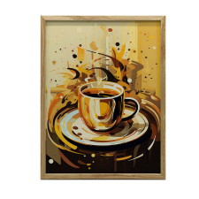 FALI PLAKÁT KÁVÉ IDŐ A KONYHÁBA KERET NÉLKÜL 70x100 CM grafika, keretezett kép