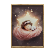 FALI PLAKÁT KIS HERCEGNŐ ÁLOMOK FÖLDJE KERETBEN 30x40 CM grafika, keretezett kép