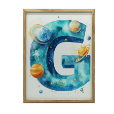 FALI PLAKÁT LETTER G COSMOS KERET NÉLKÜL 40x50 CM MATT PAPÍR grafika, keretezett kép