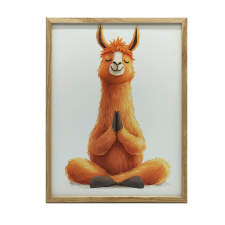 FALI PLAKÁT MEDITÁLÓ LAMA 50x70 CM KERET NÉLKÜL MATT PAPÍR grafika, keretezett kép
