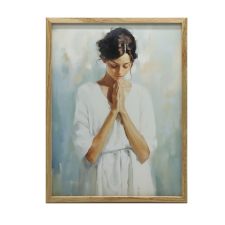  FALI PLAKÁT Nyugodt TÜKRÖZŐ VALLÁSI ARANY KERET 50x70 CM grafika, keretezett kép