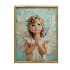 FALI PLAKÁT REMÉNY A MENNYIBEN ARANY ALUMÍNIUM KERET 50x70 CM grafika, keretezett kép