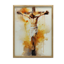 FALI PLAKÁT SZERELEM A KERESZTEN JÉZUSON KERET NÉLKÜL 50x70 CM grafika, keretezett kép