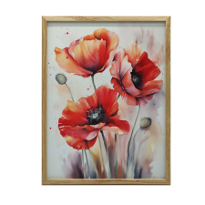 FALI PLAKÁT TAVASZI MÁK ÁLOM KERET NÉLKÜL 70x100 CM grafika, keretezett kép