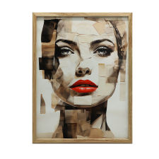 FALI PORTRÉ PIROS JEGYZET KERET NÉLKÜL 50x70 CM MATT PAPÍR grafika, keretezett kép