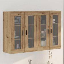  Fali Szekrények 2 db Kézműves tölgy 69.5x34x90 cm Műanyag bútor
