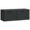  Fali TV szekrény Fekete 78,5 x 31 x 30 cm Szerelt Fa