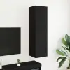  Fali TV Szekrény Fekete tölgy 30,5 x 30 x 110 cm Faanyag