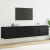  Fali TV szekrény szett 2 pcs Fekete tölgy 100 x 34,5 x 40 cm