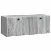  Fali TV szekrény Szürke Sonoma 78,5 x 31 x 30 cm Szerelt Fa