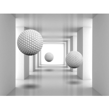  Falikép Alagút fehér golyókkal, 300 x 200 cm tapéta, díszléc és más dekoráció