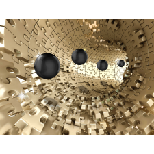  Falikép Alagút fekete golyókkal4, 300 x 200 cm tapéta, díszléc és más dekoráció