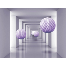  Falikép Alagút lila golyókkal, 300 x 200 cm tapéta, díszléc és más dekoráció