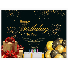  Falikép – Boldog Születésnapot egyedi adatokkal 10. (videóvetítő opcióval) grafika, keretezett kép