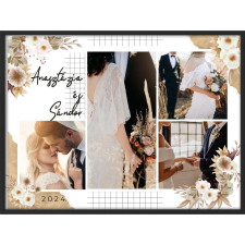  Falikép - ESKÜVŐ kollázs a te fotóiddal 2. (videóvetítő opcióval) grafika, keretezett kép