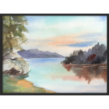  Falikép – Folyópart (videóvetítő opcióval) grafika, keretezett kép