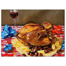  Falikép – Grillcsirke (videóvetítő opcióval) grafika, keretezett kép