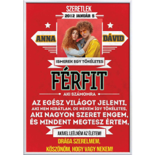 Falikép – Ismerek egy tökéletes férfit... , saját fotóval (A4) grafika, keretezett kép