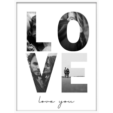  Falikép kollázs - LOVE a te fotóidból 3. (videóvetítő opcióval) grafika, keretezett kép