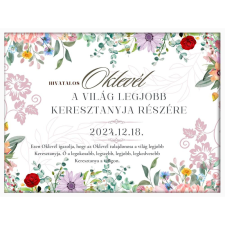  Falikép – Legjobb Keresztanya Oklevél (videóvetítő opcióval) grafika, keretezett kép