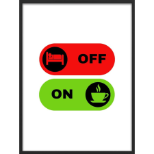  Falikép – Off- On ágy és kávé (videóvetítő opcióval) grafika, keretezett kép