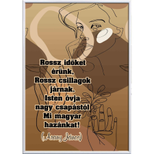  Falikép – Rossz időket érünk (videóvetítő opcióval) grafika, keretezett kép