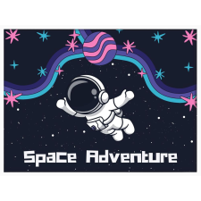  Falikép – Space Adventure (videóvetítő opcióval) grafika, keretezett kép