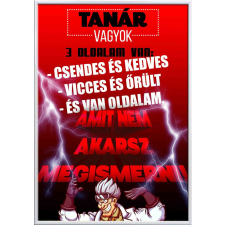  Falikép – Tanár vagyok, három oldalam van...  (videóvetítő opcióval) grafika, keretezett kép
