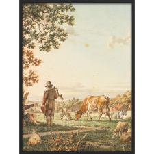  Falikép – Vidéki jelenet (videóvetítő opcióval) grafika, keretezett kép