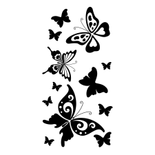  Falimatrica fekete pillangók 32 cm x 70 cm tapéta, díszléc és más dekoráció