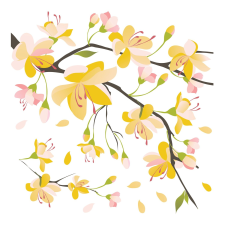  Falimatrica kolibrik sárga ággal 2 x 30 cm x 30 cm tapéta, díszléc és más dekoráció