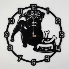 Falióra - Mopsz fekete BO041 falióra