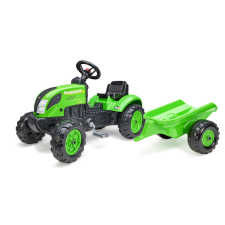 Falk pedálos traktor Country Farmer utánfutóval - zöld lábbal hajtható járgány