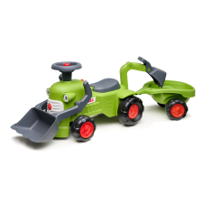 Falk traktor Claas járgány utánfutóval és kanállal lábbal hajtható járgány