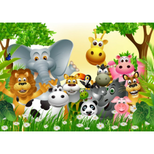  Falmatrica Dzsungel állatok, gyerekrajzok2, 270 x 200 cm tapéta, díszléc és más dekoráció