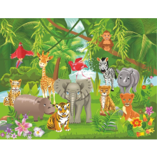  Falmatrica Erdei állatok, gyerekrajzok4, 220 x 135 cm tapéta, díszléc és más dekoráció