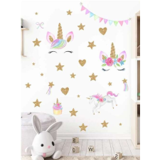 Falmatrica gyerekszobába, Vanshe Homedecor - Unikornisok, arany csillagok tapéta, díszléc és más dekoráció