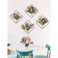  Falmatrica nappaliba - Színes virágok vázában 4 db-os tapéta, díszléc és más dekoráció