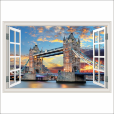  Falmatrica Tower Bridge ablak, London, 300 x 200 cm tapéta, díszléc és más dekoráció