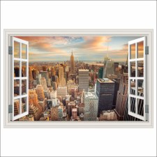 Falmatrica Window Sunset over New York City, 300 x 200 cm tapéta, díszléc és más dekoráció