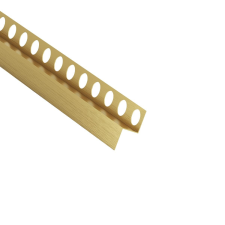 Falprofil Eviso jobb oldali arany csiszolt 180 cm-es rozsdamentes acél LPGO0203 élvédő, sín, szegélyelem