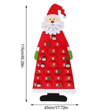 Falra akasztható Mikulás adventi naptár karácsonyi dekoráció