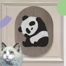 Falra ragasztható ovális macska játék kaparó-Hello Panda játék macskáknak