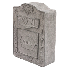 Falra szerelhető postaláda, rusztikus kivitel, tartós vasszerkezet, SZÜRKE postaláda