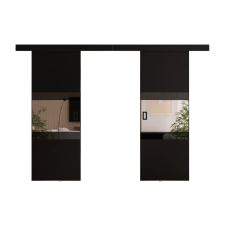  Falra szerelhető tolóajtó LUMBA DUO 172 takaróléccel fekete nyílászáró